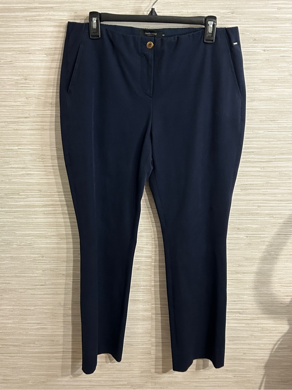 Claudia Sträter Women's Size 40 US 10 Blue Italian Fabric Stretch Dress Pant